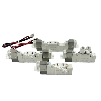 Desain Unit Tunggal dengan Pelabuhan Tubuh, Nilai Cv 0,19 Untuk Drive Silinder Bor Kecil hingga Menengah, SMC SY3120-5LZD-C8 Φ8 Push-in Solenoid Valve, Dengan Indikator LED, Sirkuit Perlindungan Surge Dan Overrid Manual