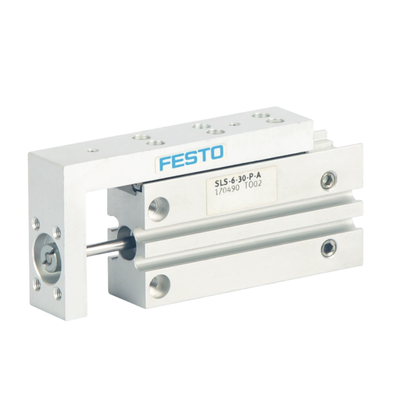 SLS-10-15-P-A, silinder Festo 170493, silinder geser langkah 10mm bore 15mm, silinder berpemandu sangkar bola, slide mini kerja ganda, aktuator pneumatik otomasi