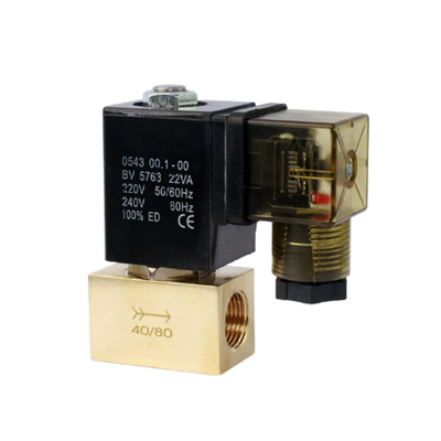 JT22-02 Sabuk Pneumatic Solenoid Valve 2 Way Normal Terkunci Rentang suhu 30 hingga 120 °C Ideal untuk sistem kontrol fluida