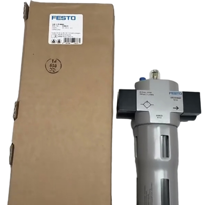 Filter Udara Pneumatik Asli Struktur Paduan Seng LF-1-D-MAXI FESTO Dengan Perangkat Pembuangan Manual