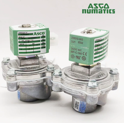 Katup Jet Pulsa Sudut Benang 1 "SCG353G044 ASCO Seri 353 Katup Solenoid Kolektor Debu Respon Cepat Bodi Aluminium