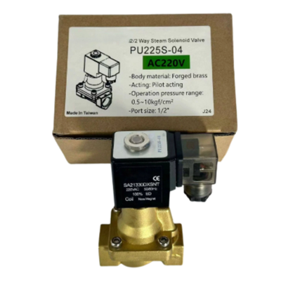 Katup Solenoid Pneumatik Kompatibel Uap 13Mm Ukuran Lubang Standar 220VAC Cocok untuk Peralatan dan Sistem Pneumatik