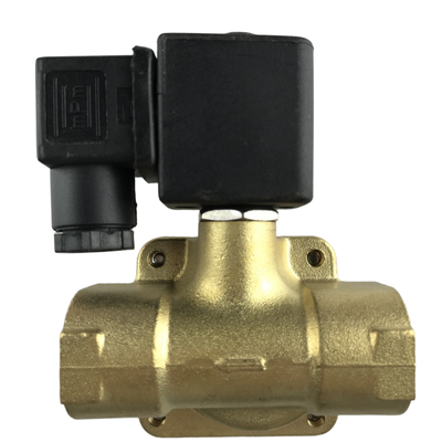 2/2 Cara Klep Solenoid Pneumatik yang Biasanya Ditutup Dengan Ukuran Pelabuhan Bahan Badan Kuningan 3/8 "ke 2" untuk Operasi PU225-04