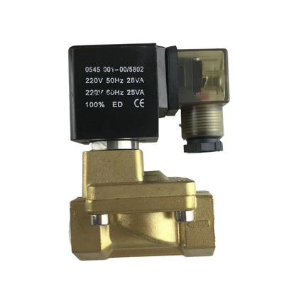 2/2 Cara Klep Solenoid Pneumatik yang Biasanya Ditutup Dengan Ukuran Pelabuhan Bahan Badan Kuningan 3/8 "ke 2" untuk Operasi PU225-04