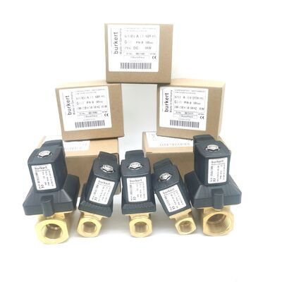 20mm Lubang Aliran Besar NBR Disegel Burkert 6213 Katup Solenoid 00221633, G3/4 Biasanya Tertutup Badan Kuningan 2/2 Arah AC220V 8W, Suhu Kerja -10~80°C 0-10bar