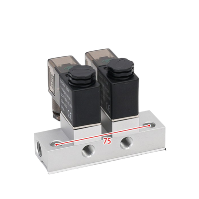 1-Inlet-2-Outlet 2V025-06-2F Solenoid Valve Manifold dan 2V025-06-3F 1-Inlet-3-Outlet DC12V/24V AC110V/220V