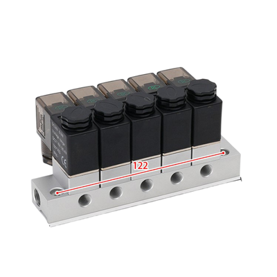 Manifold Katup Solenoid 1-Inlet-5-Outlet 2V025-06-5F dan Cincin Segel FKM 2V025-06-4F 1-Inlet-4-Outlet