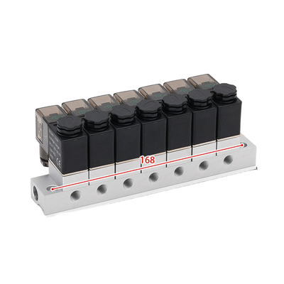 FKM Seal Ring 1-Inlet-6-Outlet 2V025-06-6F Solenoid Valve Manifold dan 2V025-06-7F 1-Inlet-7-Outlet
