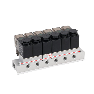FKM Seal Ring 1-Inlet-6-Outlet 2V025-06-6F Solenoid Valve Manifold dan 2V025-06-7F 1-Inlet-7-Outlet