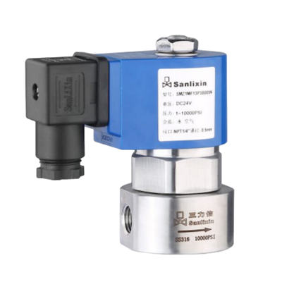 2 Way NC H4S005B01-AC-220 Stainless Steel 316 1/8 ''Ukuran Port 220VAC Katup Solenoid Tekanan Tinggi