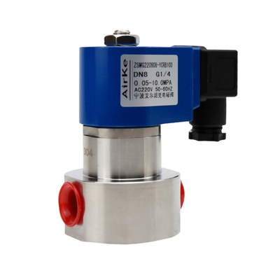H4S005B02-DC-24 PEEK Seal Material 1/4''Port Size 24VDC 2 Way NC Oriffice Size 0.5mm Tekanan Tinggi Solenoid Valve SS316