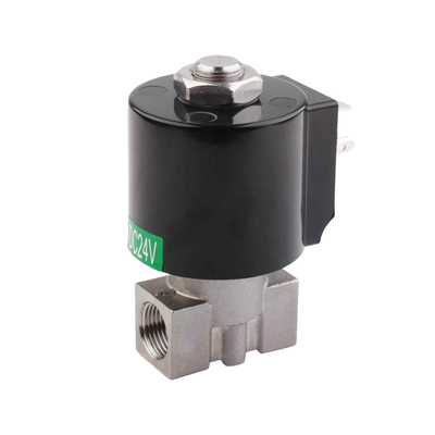8.7AAS030B Ukuran lubang 3mm Solenoid Valve 2 Way NC Port Ukuran 3/8 1/4 3/8 Baja tahan karat 304 Bahan tubuh