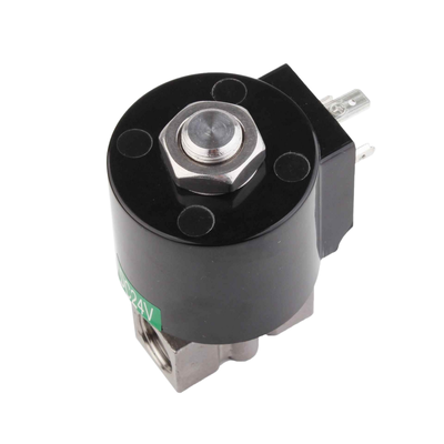 8.7AAS030B Ukuran lubang 3mm Solenoid Valve 2 Way NC Port Ukuran 3/8 1/4 3/8 Baja tahan karat 304 Bahan tubuh