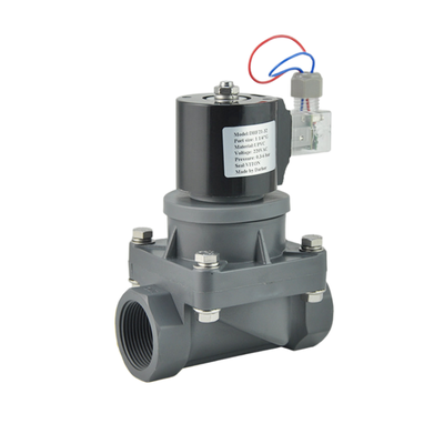 Ukuran lubang 20mm FF1C20B06 3/4 'Ukuran port CPVC Body Pilot Piston Operated Pneumatic Solenoid Valve EPDM Seal