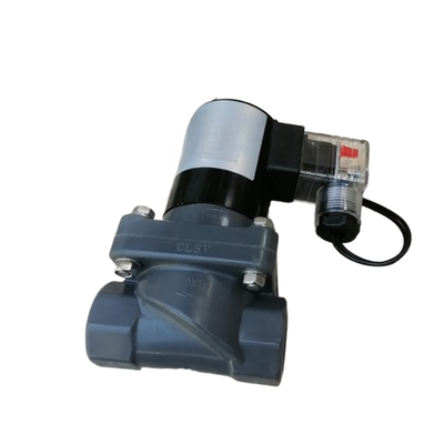 Ukuran lubang 20mm FF1C20B06 3/4 'Ukuran port CPVC Body Pilot Piston Operated Pneumatic Solenoid Valve EPDM Seal