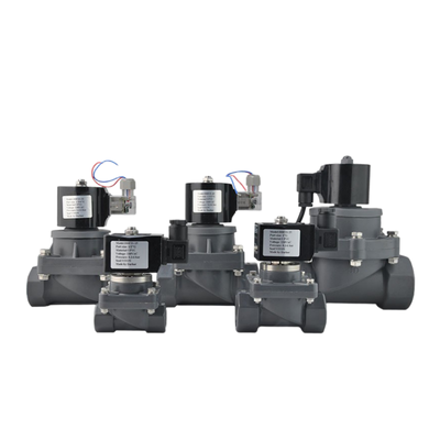 1-1/4' Port Ukuran FF1C32B32 32mm Lubang Ukuran CPVC Badan Pneumatic Solenoid Valve 2 Way NC Alkali Compatible Valve