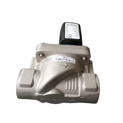 Burkert Tipe 6281 Large Flow Servo Diaphragm Solenoid Valve 00222022 00222023 00222024 G1 1/4 Thread 2/2 NC Baja tahan karat Valve Body EPDM Seal 25.0 Flow Oriffice 8W Coil DC24V/AC24V/AC220V