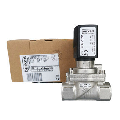 Katup Solenoid Tertutup FKM Tahan Panas Seri Burkert 6281 Port G1/2 Lubang 13mm Casing Stainless Steel Anti-korosi 2 Posisi 2 Arah NO 00228387 00228388 00228389