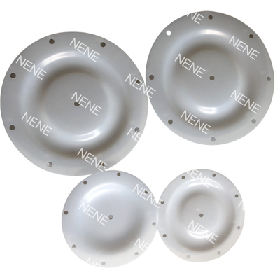 QBY80 QBY100 Diafragma 450MM Diameter Luar 8 Lubang Membran Aliran Besar Putih Untuk Pompa Cairan Korosif