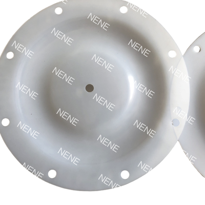 QBY80 QBY100 Diafragma 450MM Diameter Luar 8 Lubang Membran Aliran Besar Putih Untuk Pompa Cairan Korosif