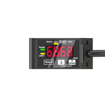 HG-C1200 Visible Red Laser Displacement Detector 0.05 Percent Fs Per Deg C Temperature Stability Light On Dark On Selectable Mode For Industrial Position Test