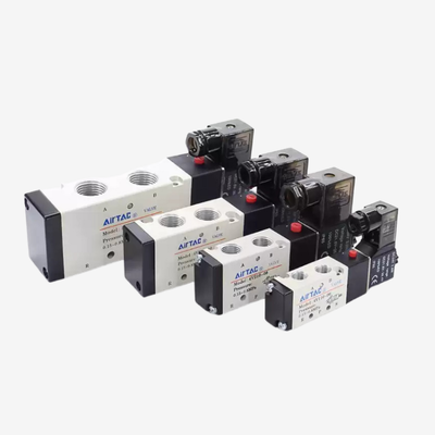 Koil Solenoid Airtac AC220V DC24V Koil Pengganti Terpisah Untuk Katup Solenoid Pneumatik Seri 4V Isolasi Kelas F Konektor Din Toleransi Tegangan Lebar
