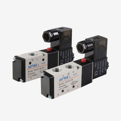 Koil Solenoid Airtac AC220V DC24V Koil Pengganti Terpisah Untuk Katup Solenoid Pneumatik Seri 4V Isolasi Kelas F Konektor Din Toleransi Tegangan Lebar