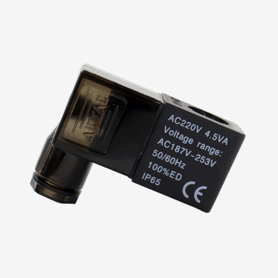 Koil Solenoid Airtac AC220V DC24V Koil Pengganti Terpisah Untuk Katup Solenoid Pneumatik Seri 4V Isolasi Kelas F Konektor Din Toleransi Tegangan Lebar