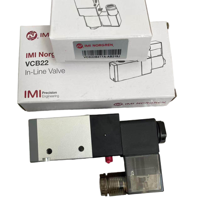 Spring Return Solenoid Valve NORGREN VCB22B417A-AB219J G1/4 AC220V 3/2 NC Pneumatic Directional Valve untuk Mesin Blow Molding