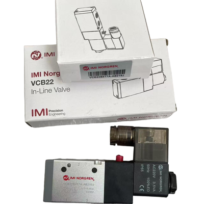 Spring Return Solenoid Valve NORGREN VCB22B417A-AB219J G1/4 AC220V 3/2 NC Pneumatic Directional Valve untuk Mesin Blow Molding