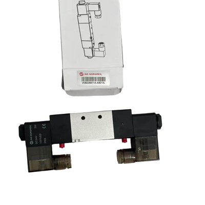 Katup Solenoid Ganda VCB22B511A-AB213L 24VDC IMI NORGREN G1/4 5/2 Katup Memori Pneumatik untuk Mesin Perkakas Pemuatan Kumparan Ganda