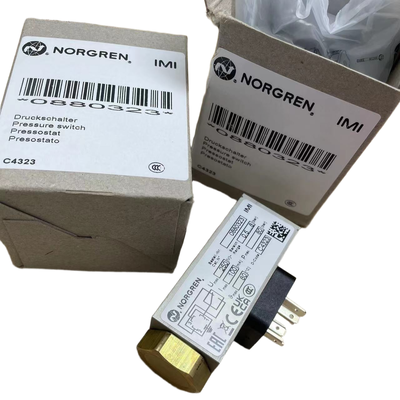 Sakelar Tekanan Ulir G1/4 0,5-8 bar NORGREN 0880323 Monitor Tekanan untuk Pipa Fluida Mesin Perkakas