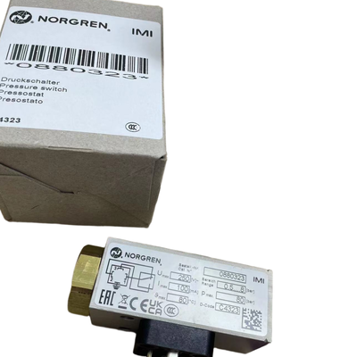 Sakelar Tekanan Ulir G1/4 0,5-8 bar NORGREN 0880323 Monitor Tekanan untuk Pipa Fluida Mesin Perkakas