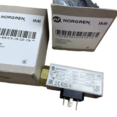 Sakelar Tekanan Ulir G1/4 0,5-8 bar NORGREN 0880323 Monitor Tekanan untuk Pipa Fluida Mesin Perkakas