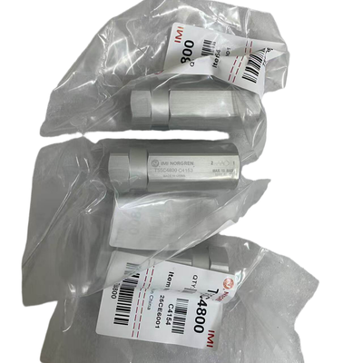 T55C4800 IMI Norgren Inline Non Return Valve G1/2 Thread Aluminium Compact Pneumatic Check Valve Untuk Mesin Pengemasan