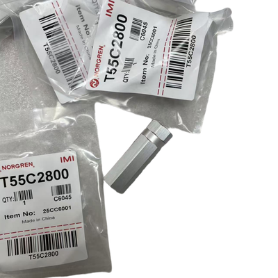 Katup Periksa Pneumatik Ringkas T55C2800 IMI Norgren Ulir G1/4 BSPP Katup Non-Balik Ringan Untuk Sirkuit Pneumatik Robot