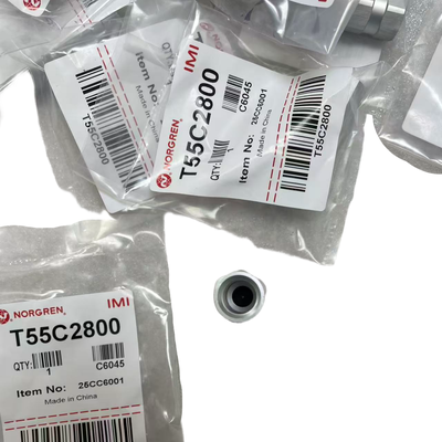 Katup Periksa Pneumatik Ringkas T55C2800 IMI Norgren Ulir G1/4 BSPP Katup Non-Balik Ringan Untuk Sirkuit Pneumatik Robot