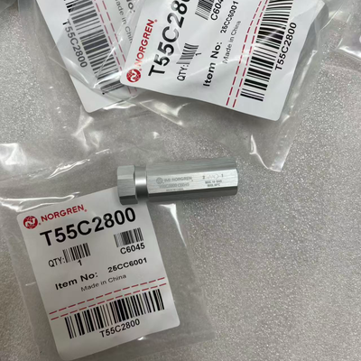 Katup Periksa Pneumatik Ringkas T55C2800 IMI Norgren Ulir G1/4 BSPP Katup Non-Balik Ringan Untuk Sirkuit Pneumatik Robot