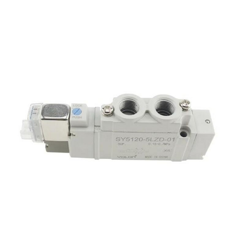 SMC Solenoid Valve SY5320-5LZD-C6 DC12V One-Touch Fitting Port Ukuran ø6 3 Posisi Pusat tertutup