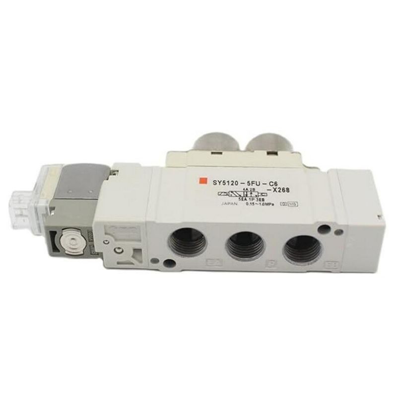 SY5320-5LZD-01 SMC Solenoid Valve 3 Posisi Pusat Tertutup DC24V Port Size 1/8