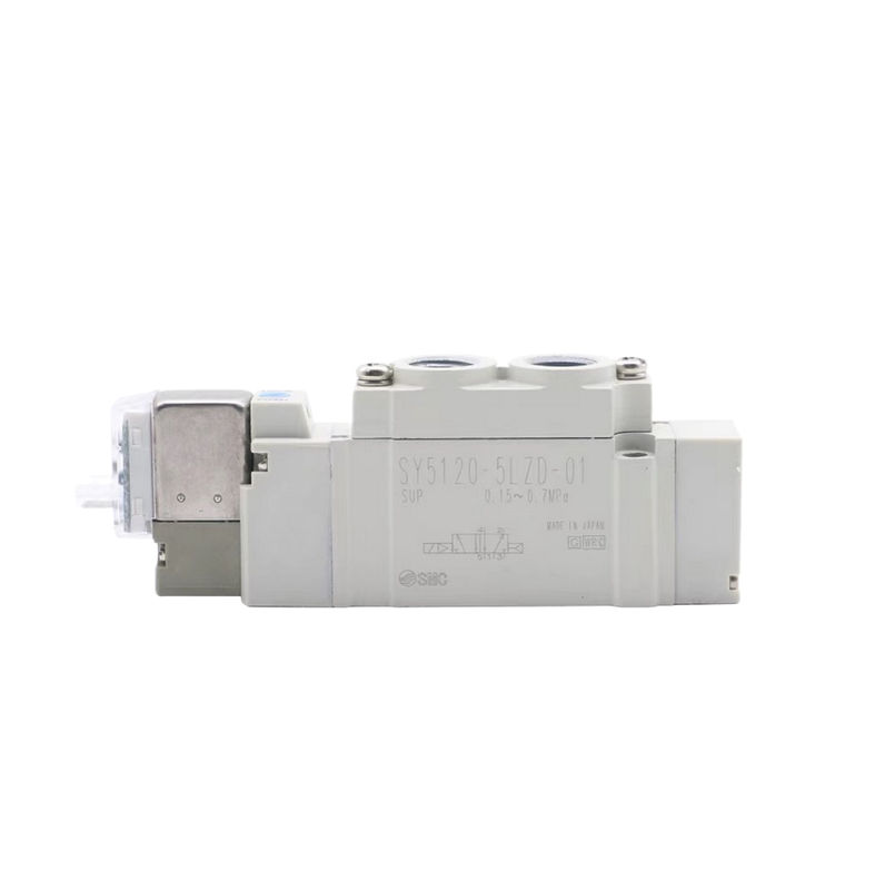 Ukuran port Ø6 SY3420-6LZD-C6 SMC Pneumatic Solenoid Valve3 Posisi Pusat Eksos DC12V