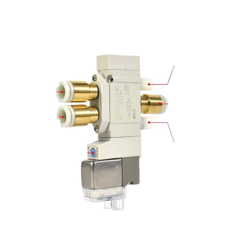 SMC SY3420-5LZD-C4 Pneumatic Solenoid Valve DC24V 3 Posisi Exhaust Center Ukuran Pelabuhan Ø4