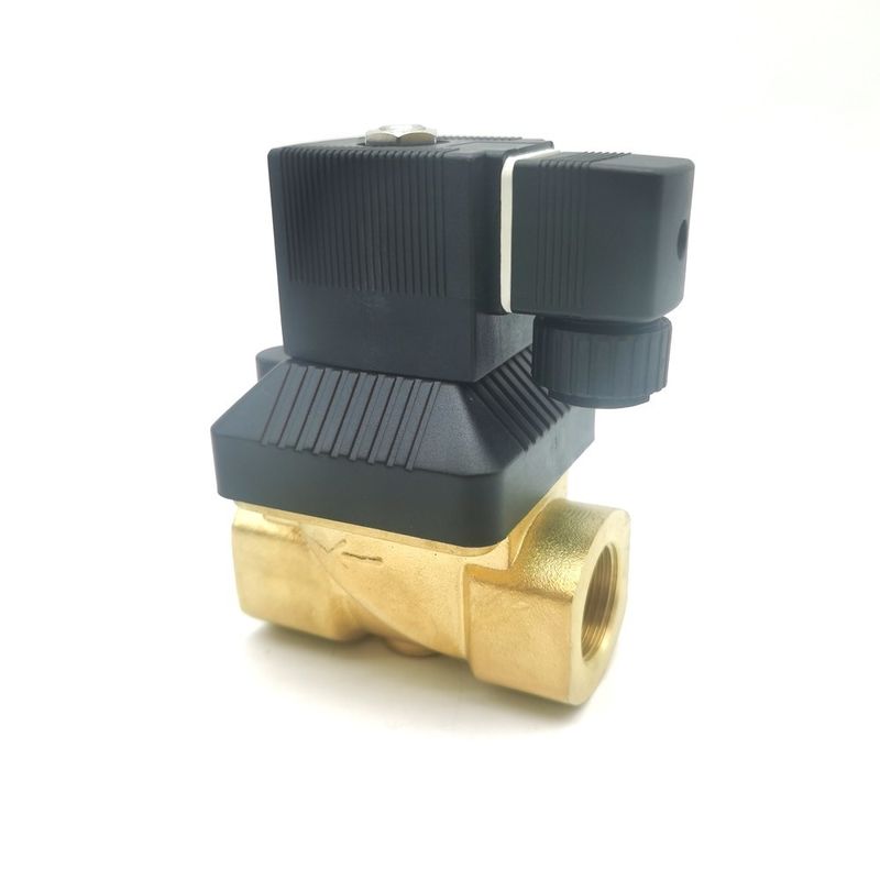 Burkert katup elektromagnetik 00125367 6014 C Kontak Plat Bawah Berfungsi Langsung Biasanya Ditutup 2.0 Lubang Aliran DC24V 8W Awak Katup Kuningan 0 ~ 10bar