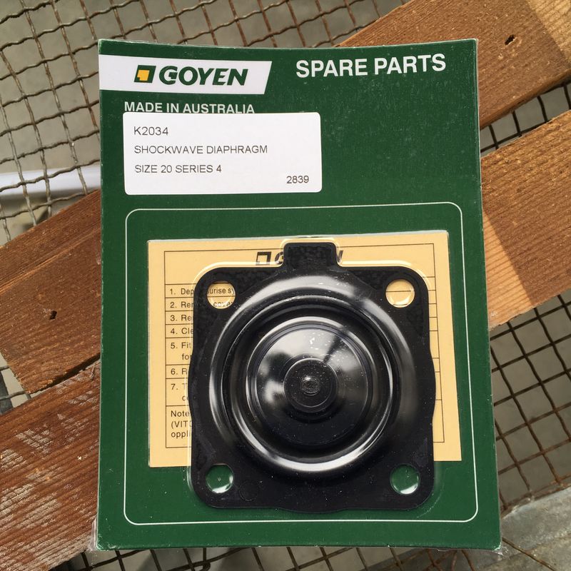 Goyen RCAC20 Kit pemeliharaan Tipe K2034 Seri T4, ST4, DD4, FS4 Bahan nitril pilihan terbaik