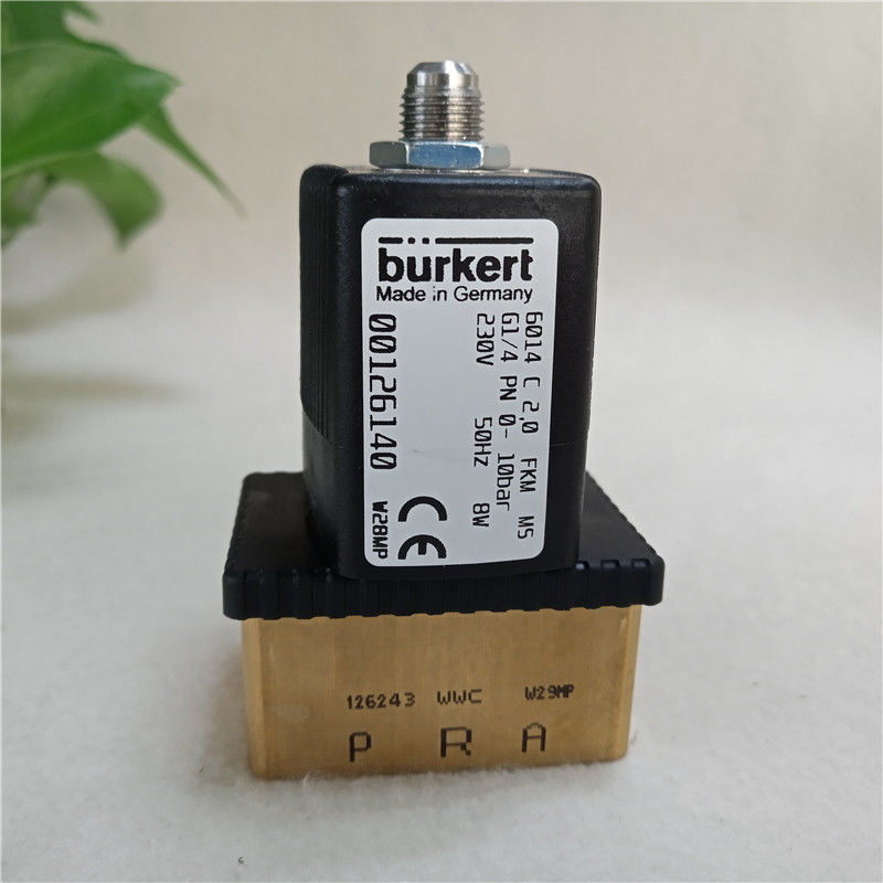 Katup solenoid Burkert 6014C 2.0 FKM G1/4 PN 0-10bar 230V 00126140