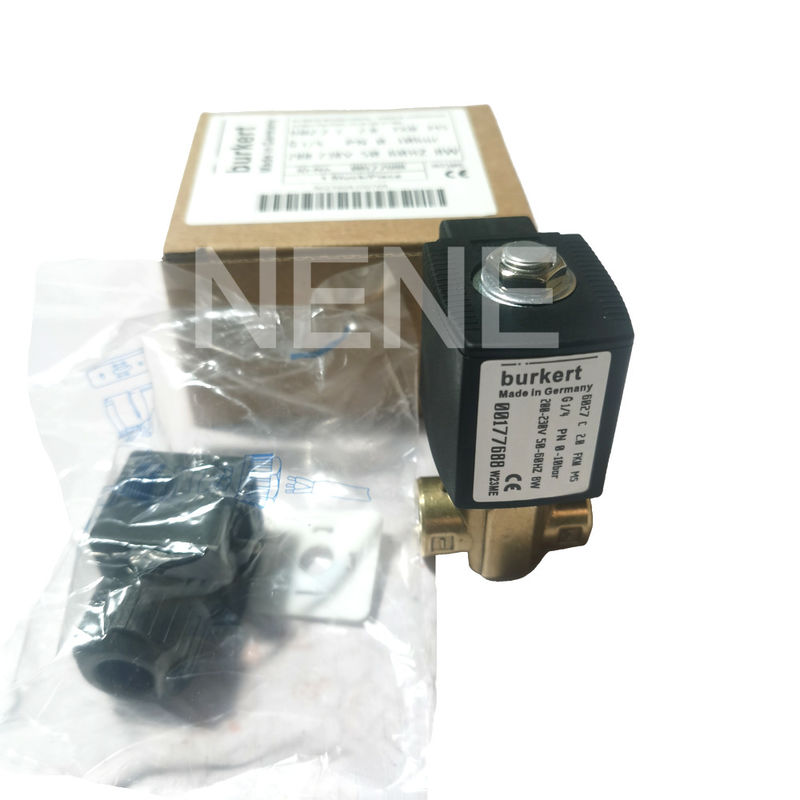 Burkert Solenoid Valve 00134241 6013 Tipe Direct Acting G1/8-Inch 2.5 Flow Hole FKM Corpus Valve Kuningan Disegel 24VAC 8W 0~16bar