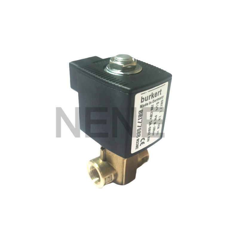 Burkert Solenoid 6013 Tipe Direct Acting 00134243 2/2 Normal tertutup G1/8 Inch 2.5 Aliran Lubang FKM Seal 220VAC 8W 0~16bar