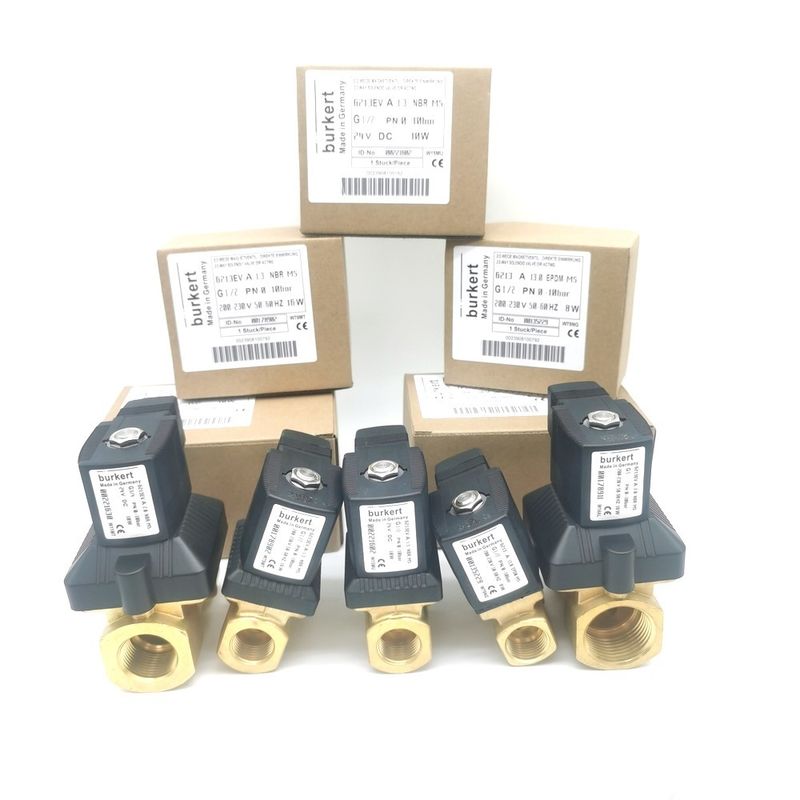 Burkert Solenoid Valve FKM Seal 00126091 24VDC 8W 0~6bar 6013 Tipe Direct Acting G1/8 Inch 2/2 Biasanya Ditutup 3.0 Aliran Lubang