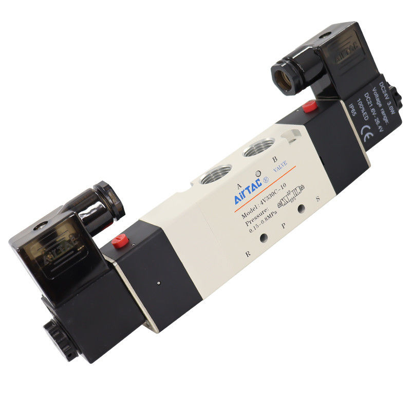Airtac 4V330C-08 DC24V 4V330C-10 AC220V Solenoid Air Valve ((5/2,5/3 cara) - 4V330C08B