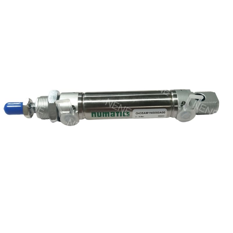 NUMATICS G435AGSN0010A00 ASCO 8mm Bore 10mm Stroke M5 Silinder Bulat Double Acting ISO6432 Seri G435